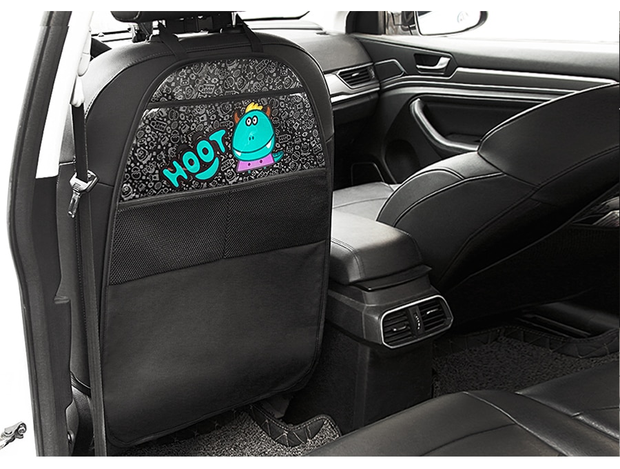 Protective Car Seat Back Cover and Organizer