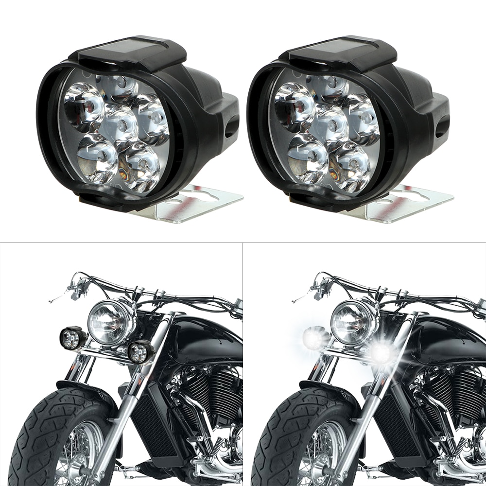 6500K Motorcycle Spotlights Pair