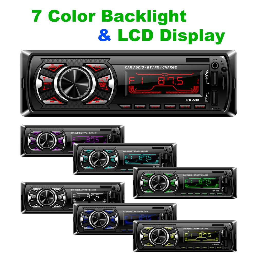 LaBo Car Radio Stereo Player Bluetooth Phone AUX-IN MP3 FM/USB/1 Din/SWC Remote/remote control 12V Car Audio Auto 2019 Sale New