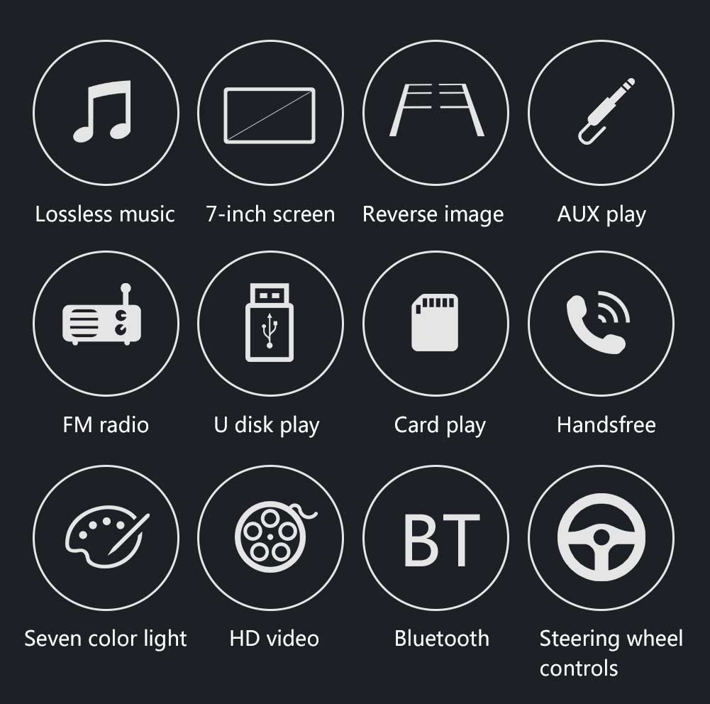 7010b 2 DIN Car Radio Bluetooth Multimedia Mp3 Mp5 Player With Screen 7-inch HD AutoradioFM Stereo Receiver Audio TF USB Camera