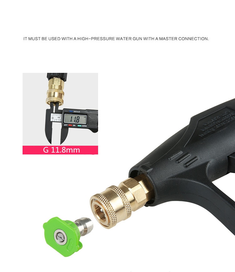 5pcs/Set 1/4" Quick Connector Car Washing Nozzles Metal Jet Lance Nozzle High Pressure Washer Spray Nozzle Parkside Washing adap