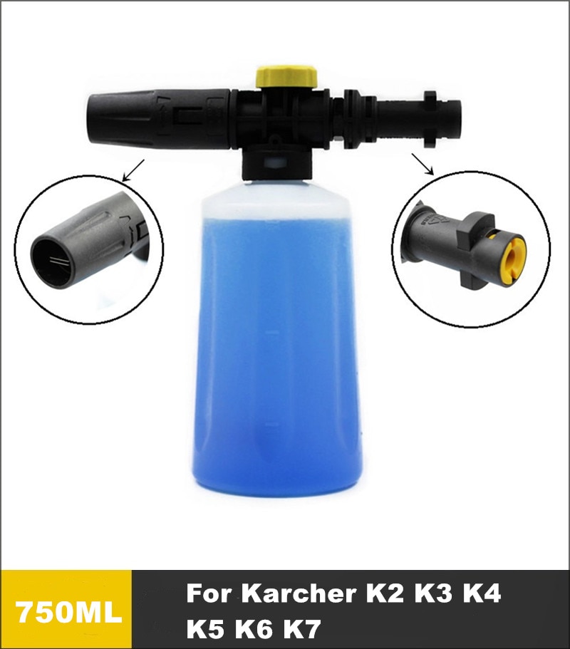 750ML Snow Foam Lance For Karcher K2 K3 K4 K5 K6 K7 Car Pressure Washers Soap Foam Generator With Adjustable Sprayer Nozzle
