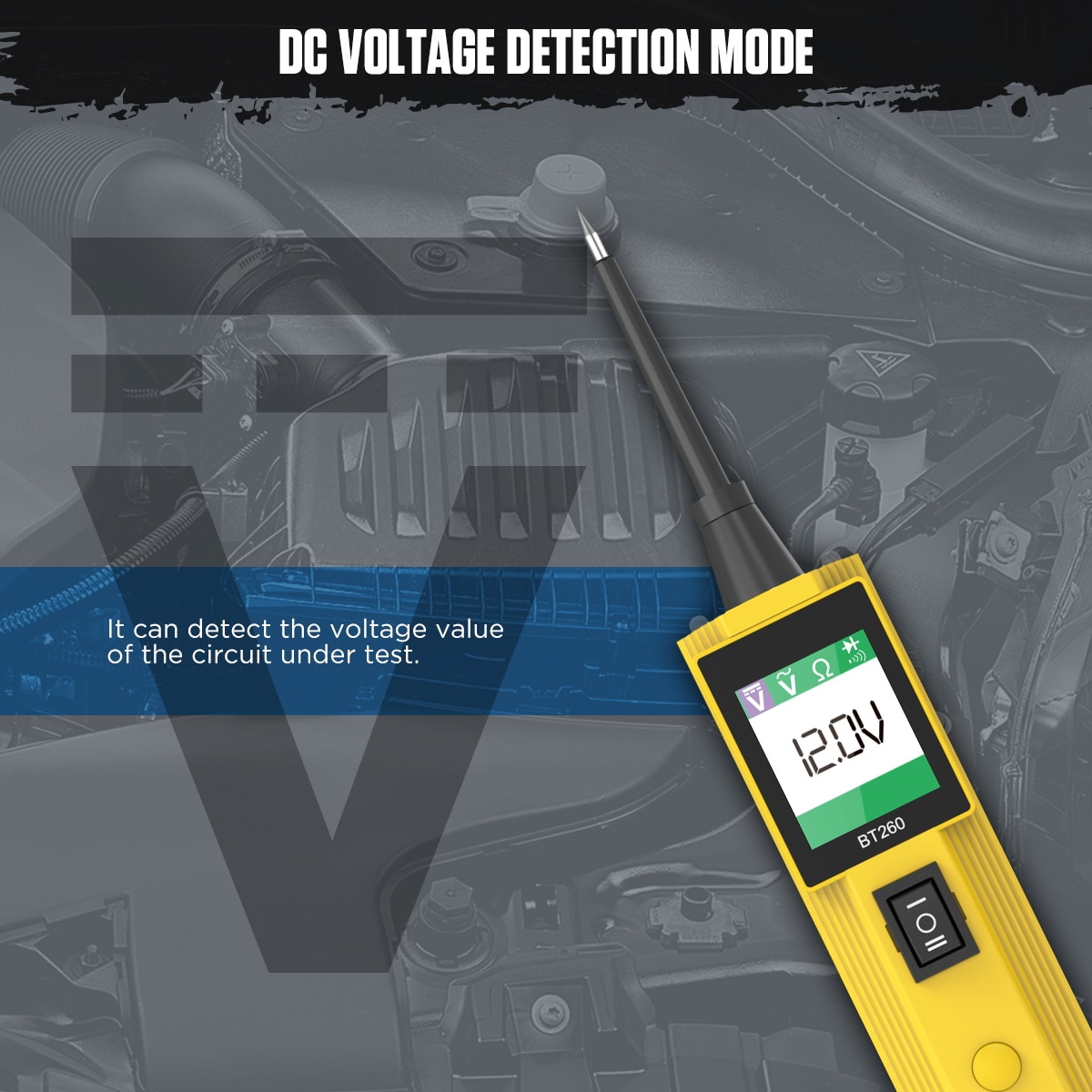 AUTOOL BT260 Car Electrical Circuit Tester Power Probe Automotive Scanner Auto LED Display Voltage Digital Diagnostic Tool pb100