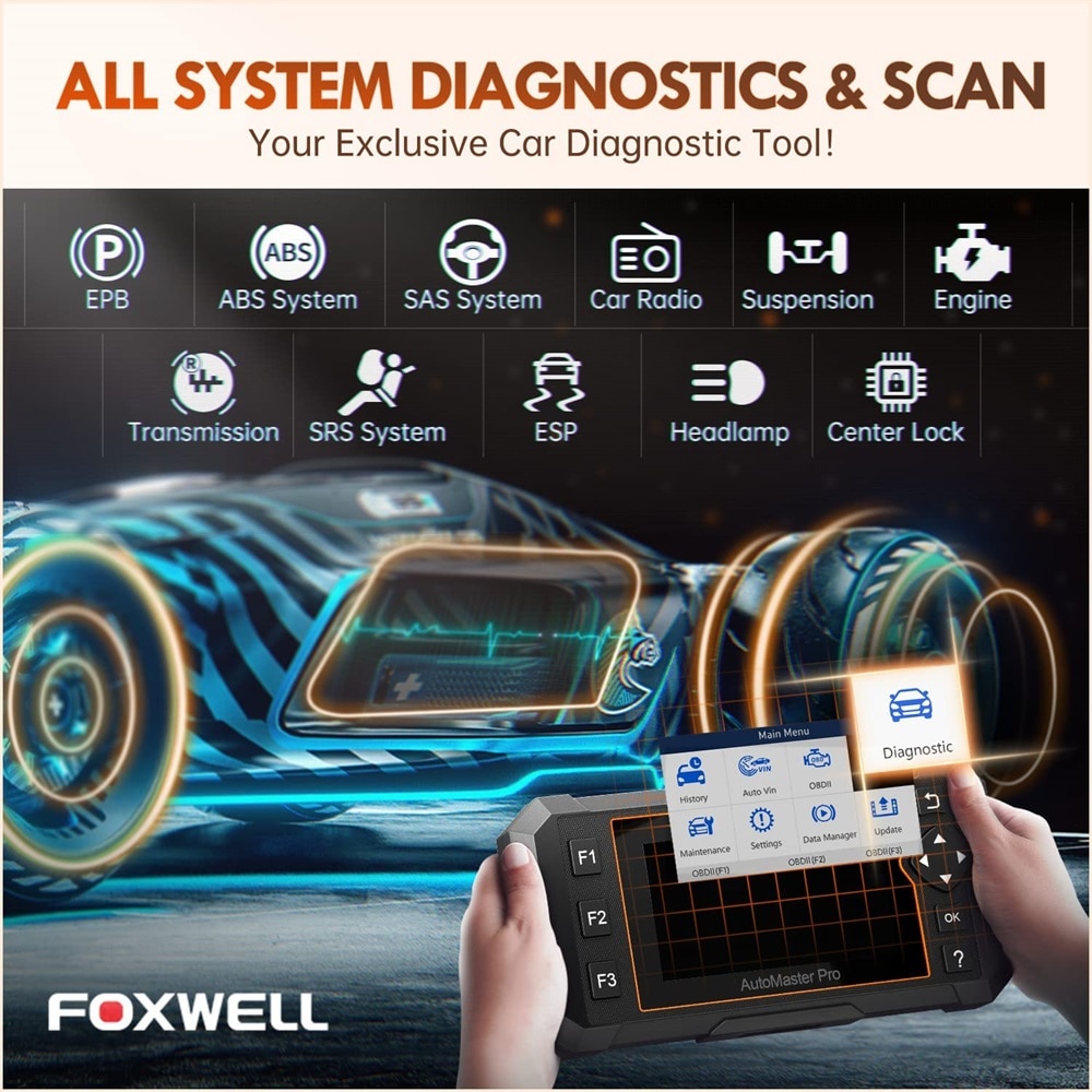 Foxwell NT624 Elite Automotive Scanner OBD2 Full System Code Reader Oil EPB Reset EOBD OBD 2 Auto Scanner Car Diagnostic Tool
