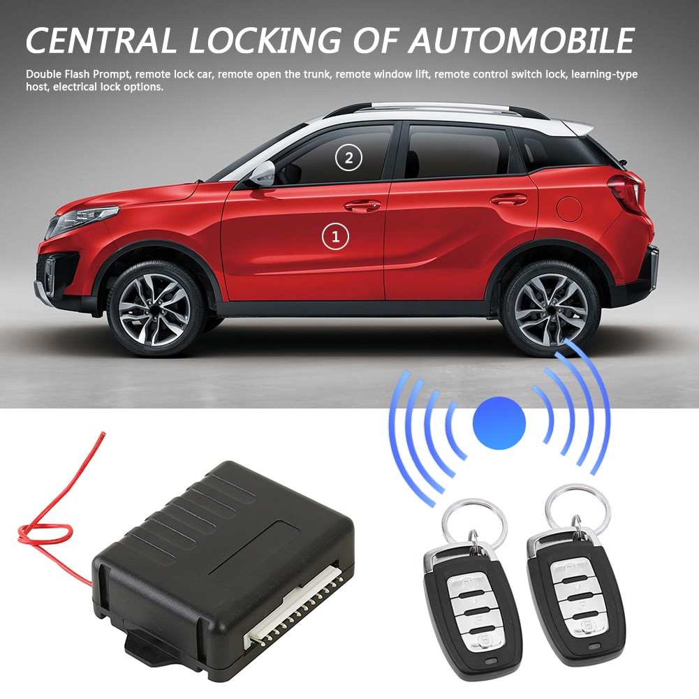 Universal Car Remote Central Door Lock Kit Car Remote Locking Central Door Kit Keyless Entry Alarm System 410/T208