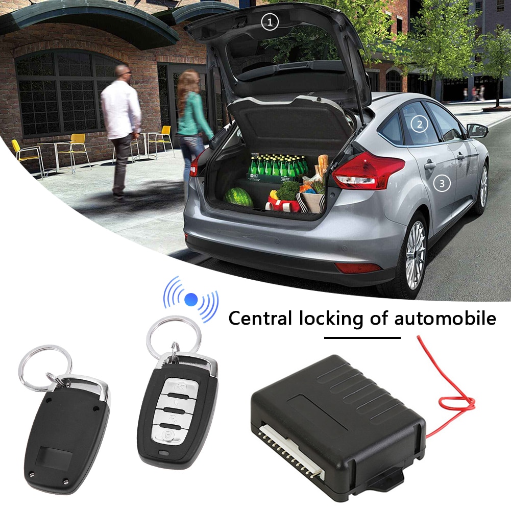 Universal Car Remote Central Door Lock Kit Car Remote Locking Central Door Kit Keyless Entry Alarm System 410/T208