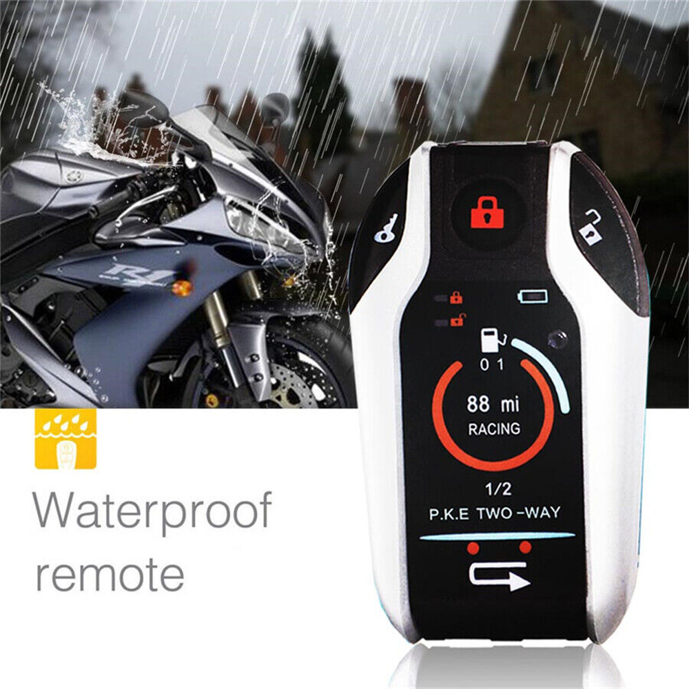 Two way Motorcycle Anti-theft Security Alarm System Scooter Burglary Vibration Alarm Remote Engine Start 5meter Auto-lock