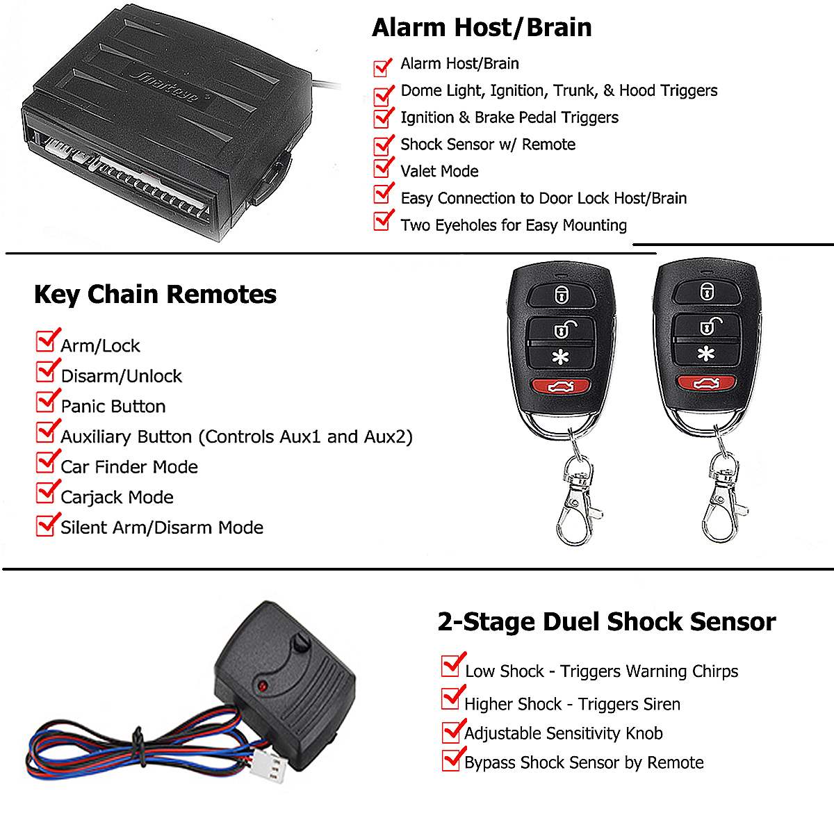 Universal 4 Door Central Door Lock Remote Control System Kit Car Auto Anti-theft Alarm Keyless Entry Security